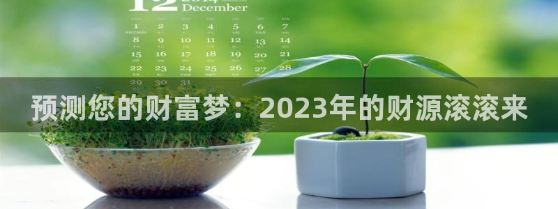 bbin视讯电子娱乐官网下载：预测您的财富梦：2023年的财源滚滚来